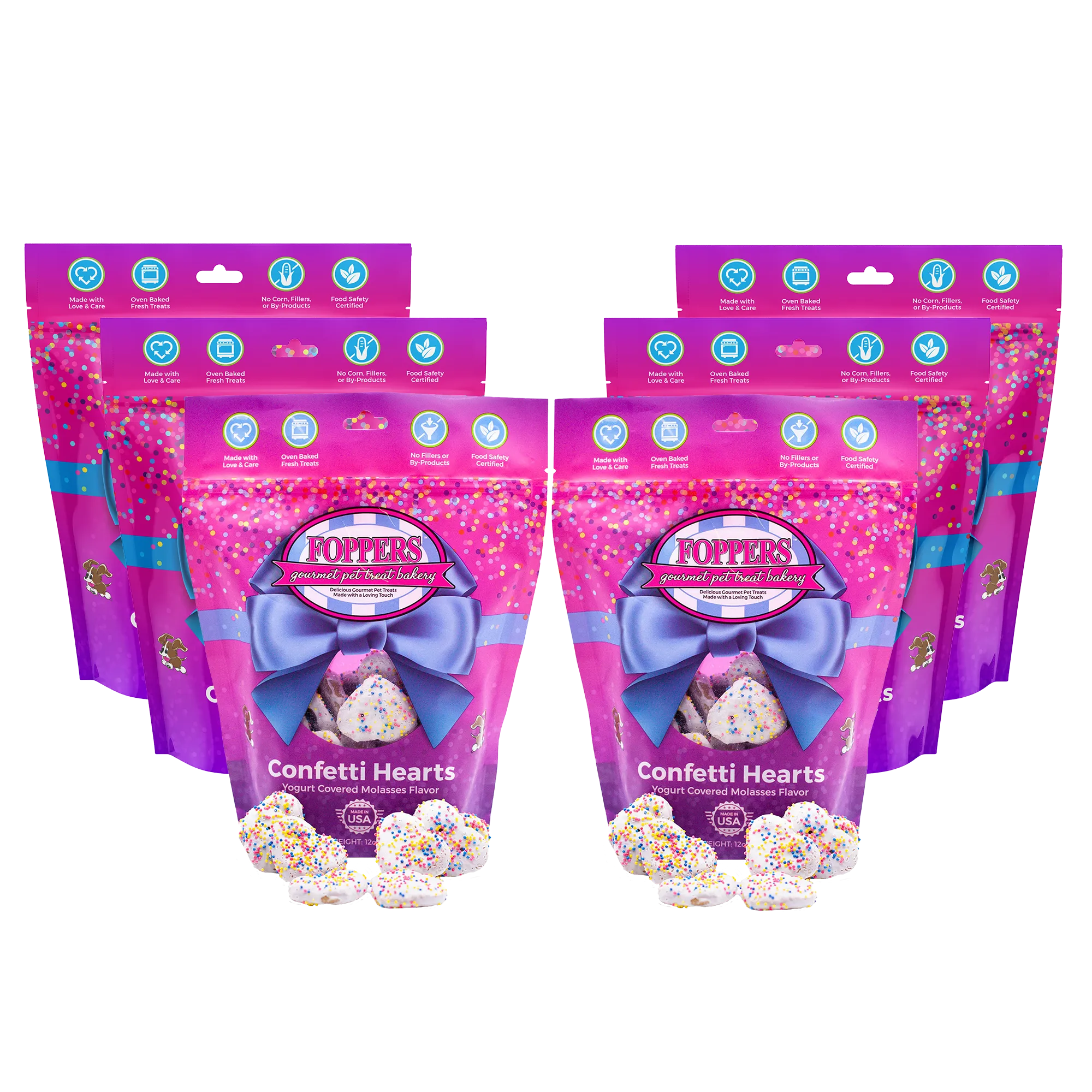 12 oz. Yogurt Coated Confetti Hearts