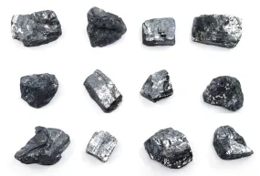 12PK Raw Galena, Mineral Specimens - Approx. 1" - Geologist Selected & Hand Processed - Great for Science Classrooms - Class Pack - Eisco Labs