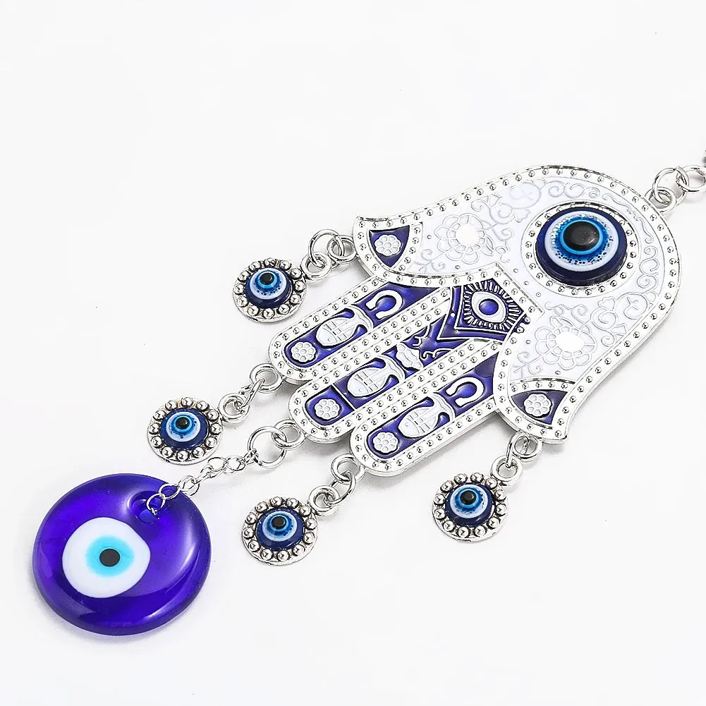 Amulet Fatima Wall Hanging Turkish Blue Eye Wind Chimes Decor