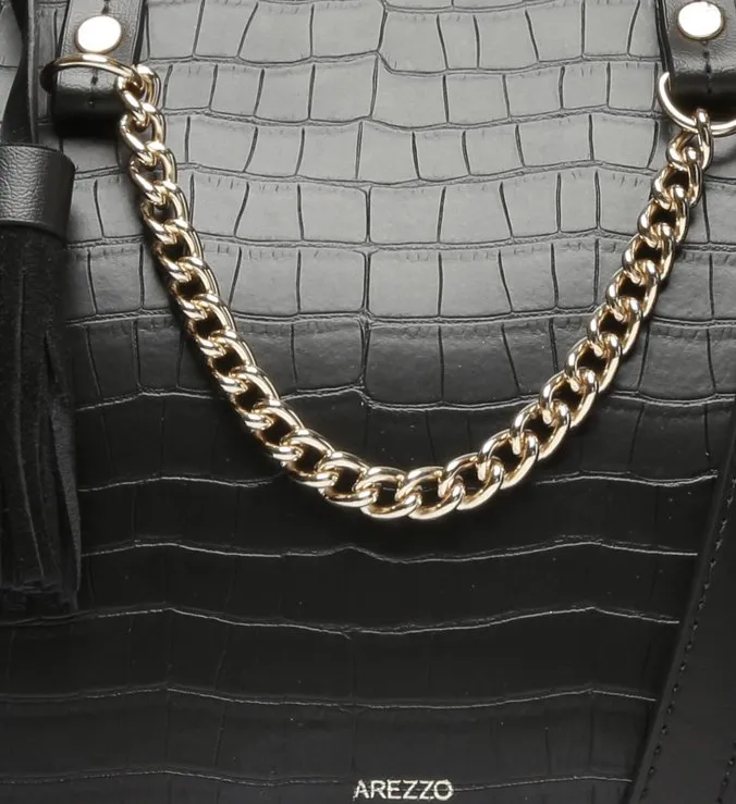 Black Chain Tote Bag