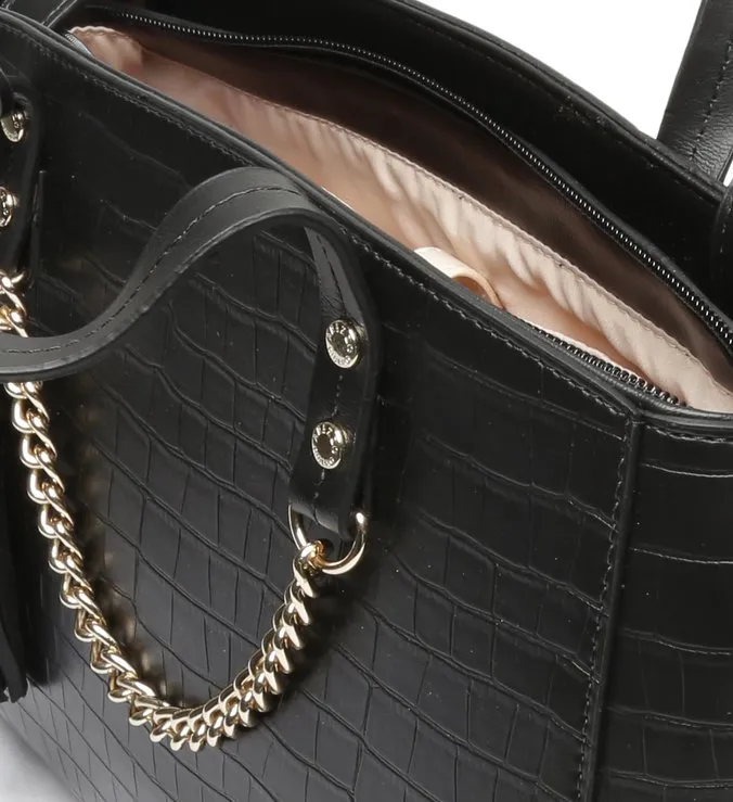 Black Chain Tote Bag