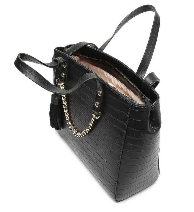 Black Chain Tote Bag