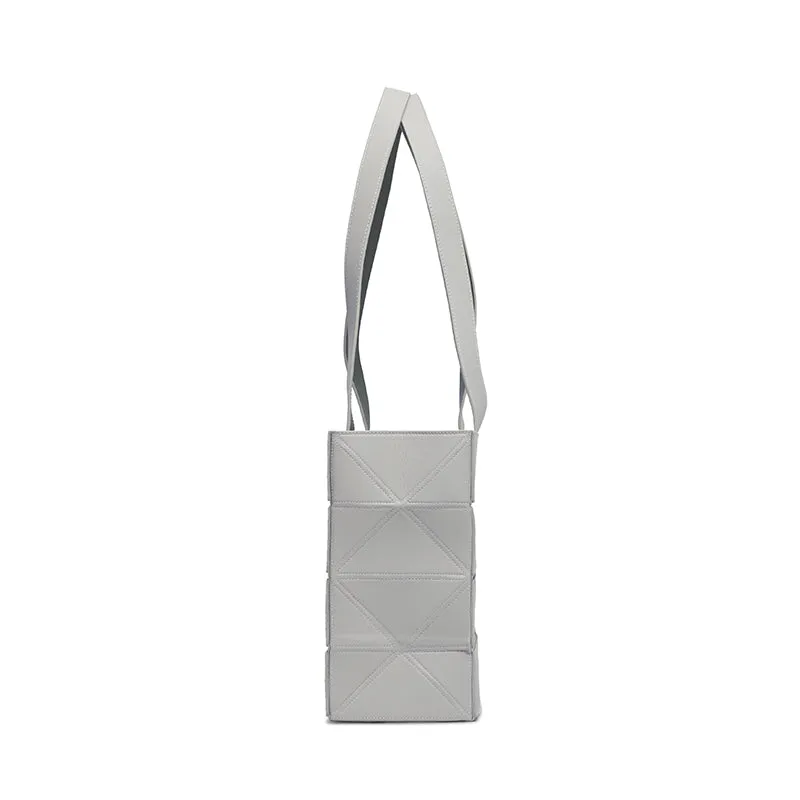 Block Medium Foldable Tote Bag - Gray