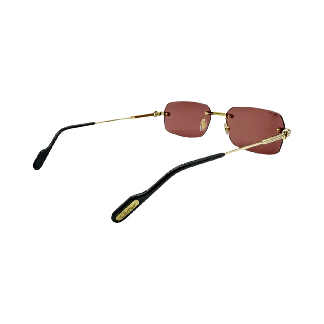 CARTIER GOLD RIMLESS SUNGLASSES
