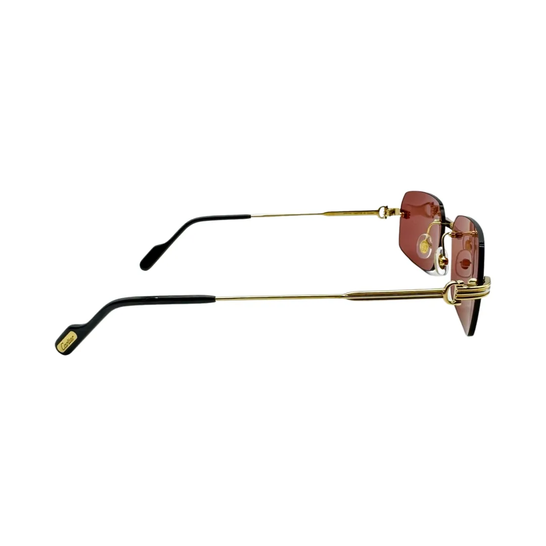 CARTIER GOLD RIMLESS SUNGLASSES