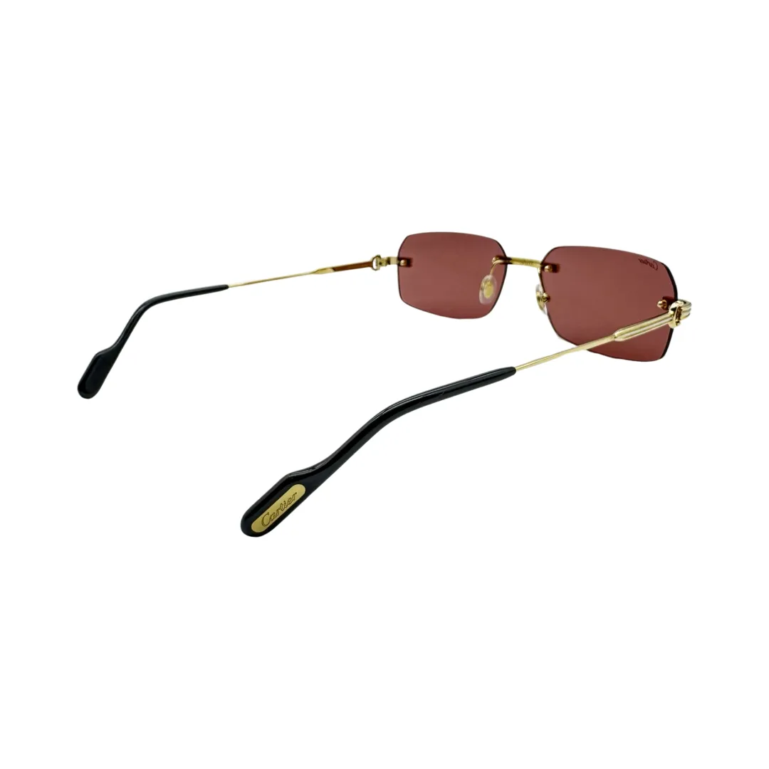 CARTIER GOLD RIMLESS SUNGLASSES