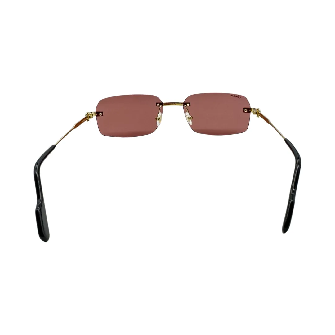 CARTIER GOLD RIMLESS SUNGLASSES