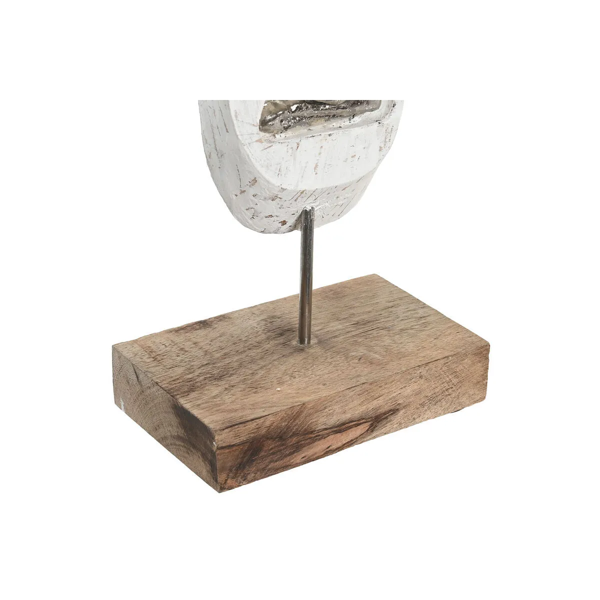Decorative Figure DKD Home Decor 18 x 9 x 69 cm Brown Aluminium White Mango wood Yoga