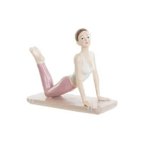 Decorative Figure DKD Home Decor Pink Yoga Scandi 16 x 6 x 13 cm