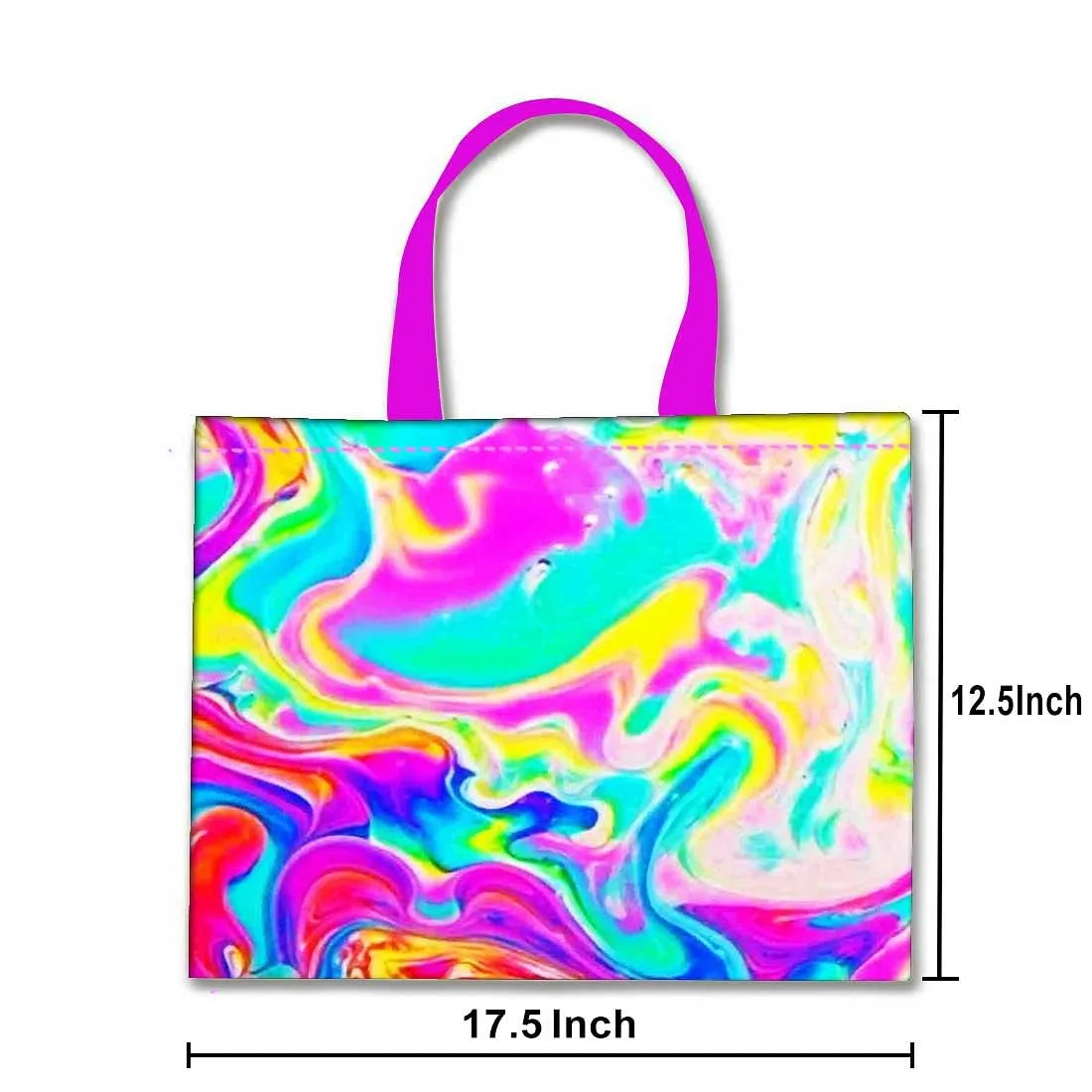 Designer Tote Bag With Zip Beach Gym Travel Bags -  Watercolor