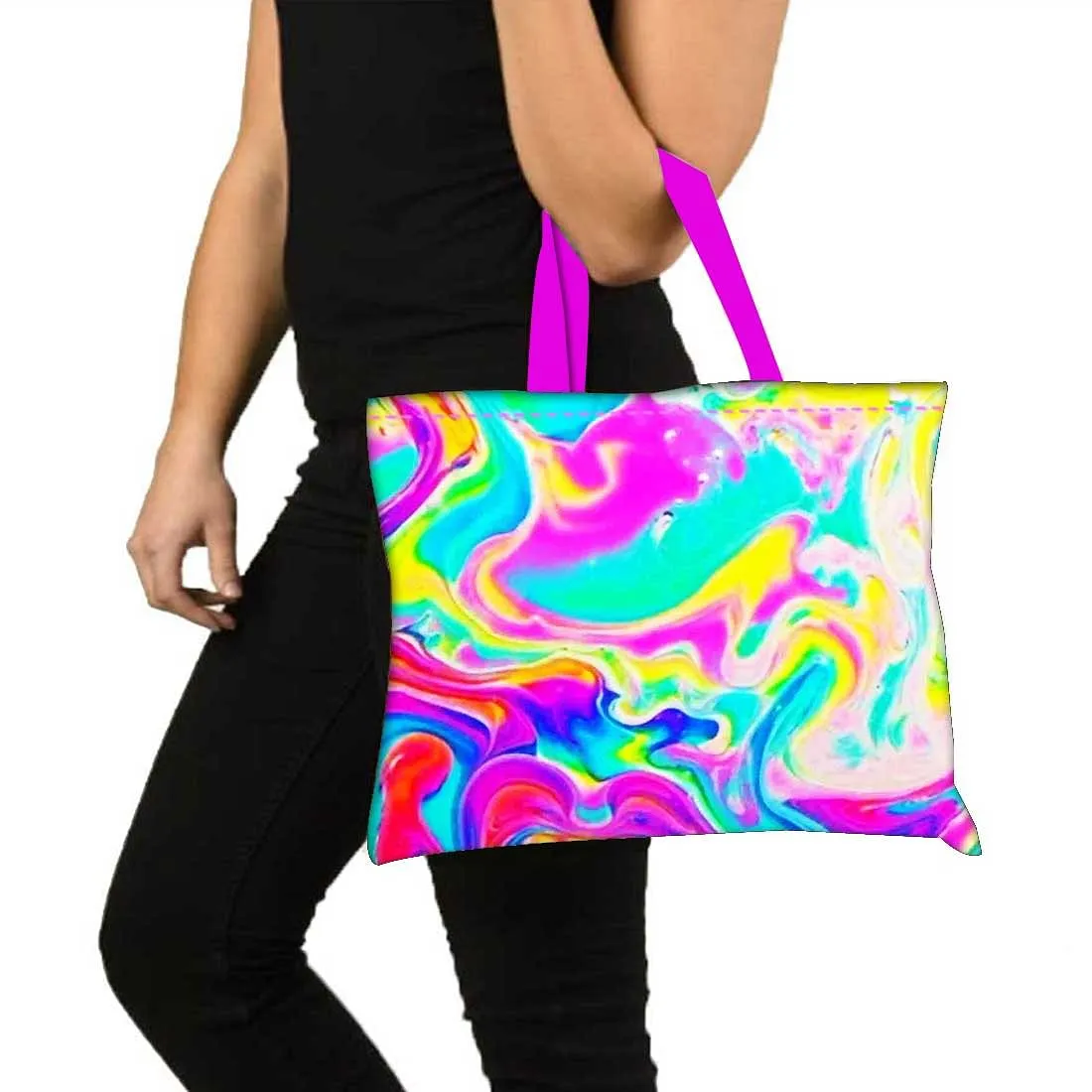 Designer Tote Bag With Zip Beach Gym Travel Bags -  Watercolor