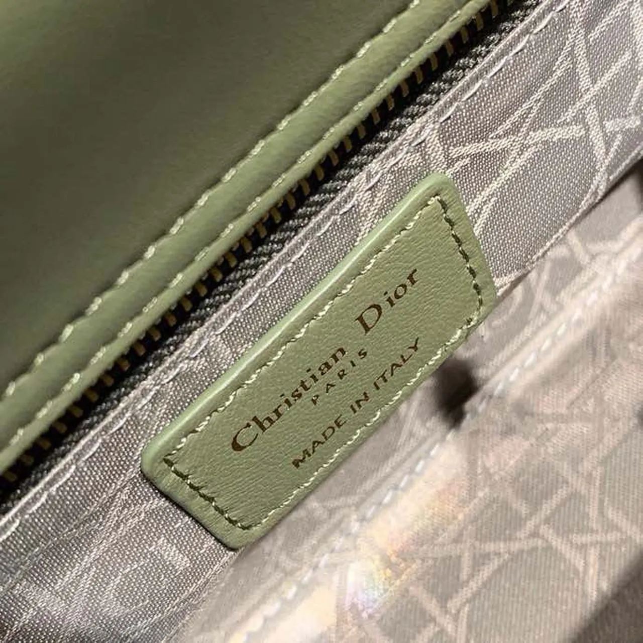 DI Small Lady Bag Ultramatte Cannage Olive Green For Women 8in/20cm CD