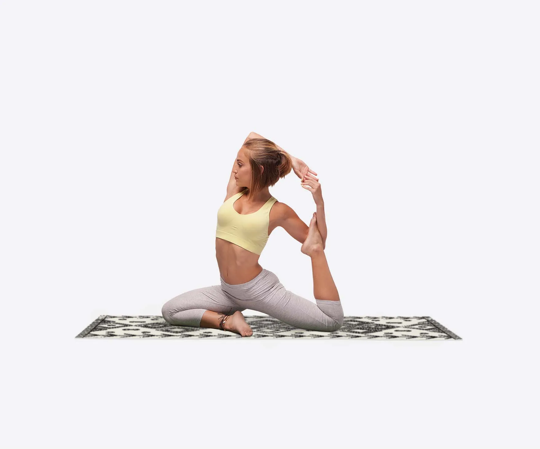 DOIY Yoga Mat Berber BLACK/WHITE
