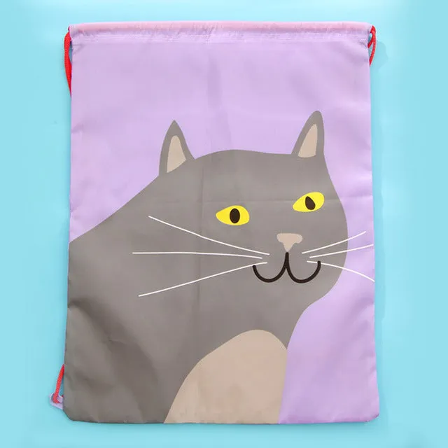 EXCELSIOR 2017 Cartoon Drawstring Backpack Portable School Bags For Girls And Boys Kids String Waterproof Bags Travel Pouch Sac