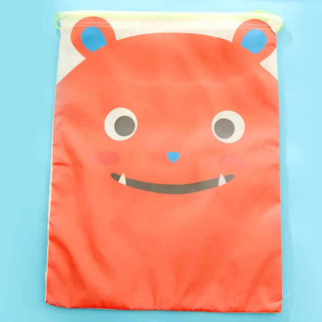 EXCELSIOR 2017 Cartoon Drawstring Backpack Portable School Bags For Girls And Boys Kids String Waterproof Bags Travel Pouch Sac