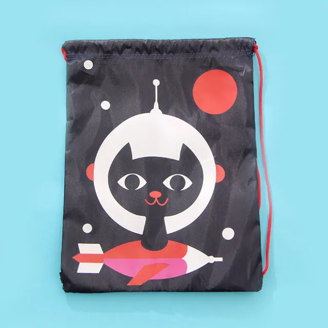 EXCELSIOR 2017 Cartoon Drawstring Backpack Portable School Bags For Girls And Boys Kids String Waterproof Bags Travel Pouch Sac