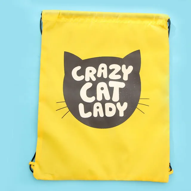 EXCELSIOR 2017 Cartoon Drawstring Backpack Portable School Bags For Girls And Boys Kids String Waterproof Bags Travel Pouch Sac