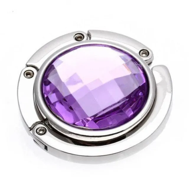 Fashion Foldable Folding Crystal Alloy Purse Handbag Hook Hanger Bag Holder