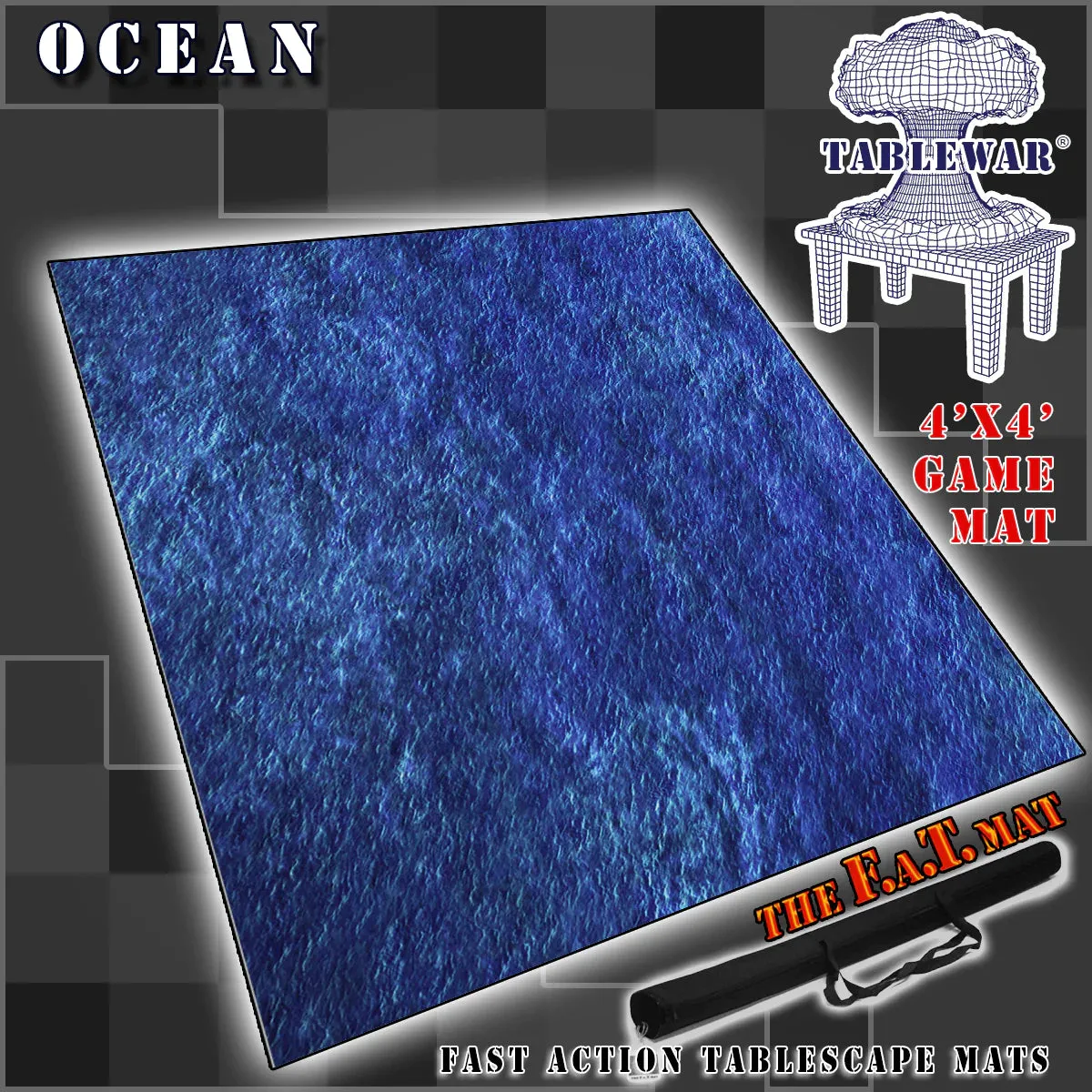 FAT Mat: Ocean (Dark Blue) 4x4