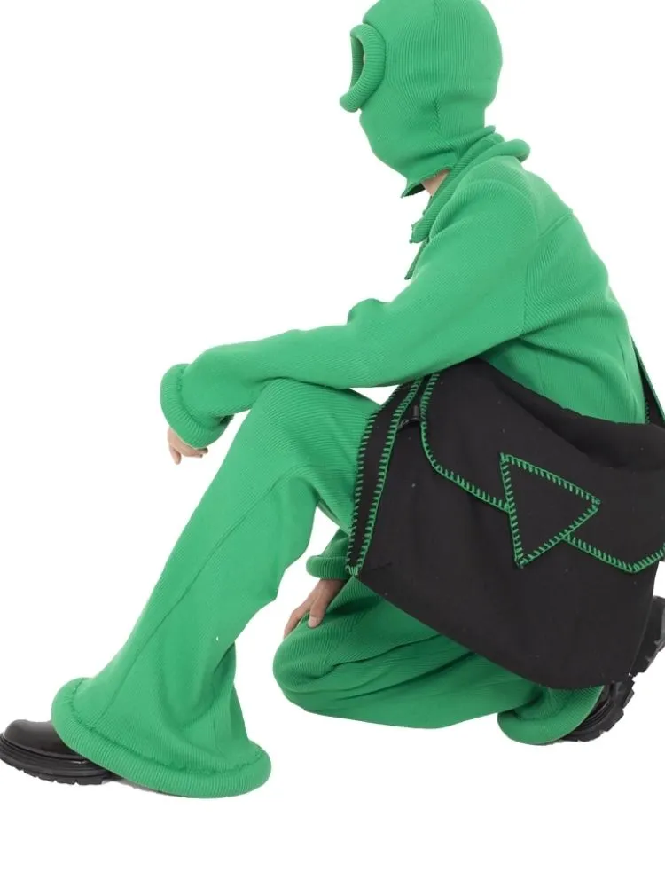 Faux suede nylon waterproof crossbody computer bag【s0000005210】
