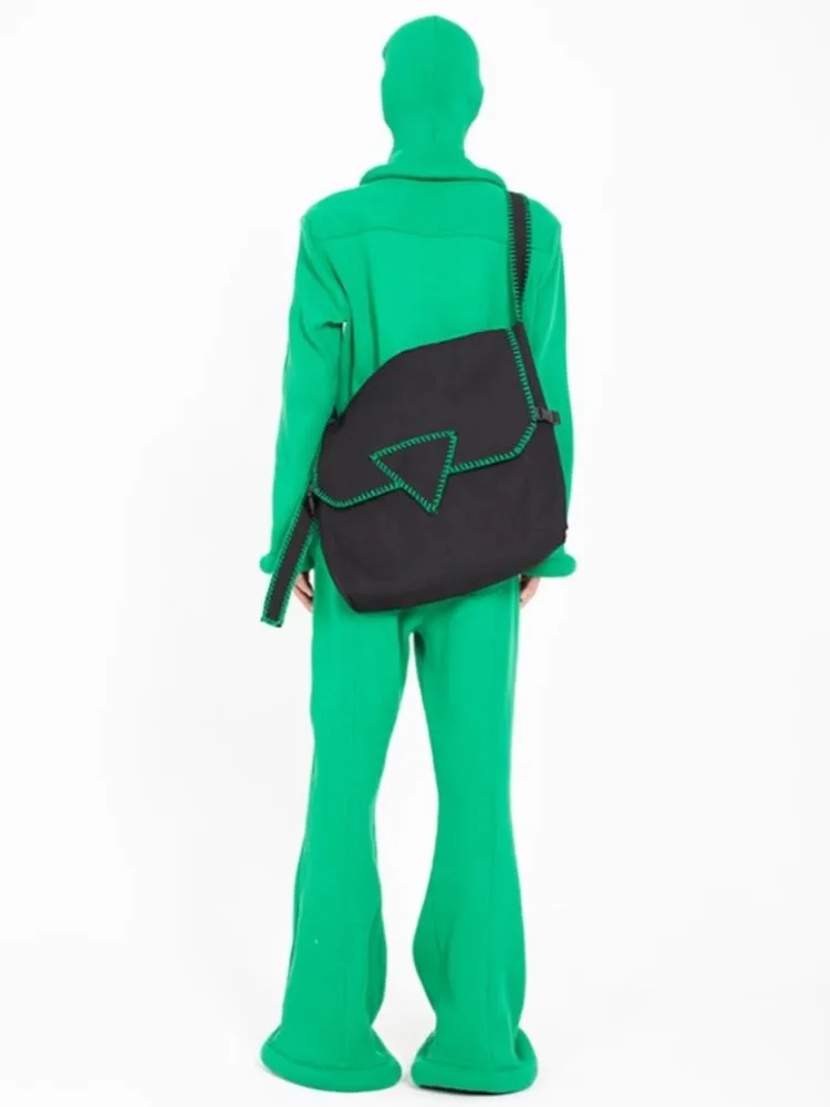 Faux suede nylon waterproof crossbody computer bag【s0000005210】