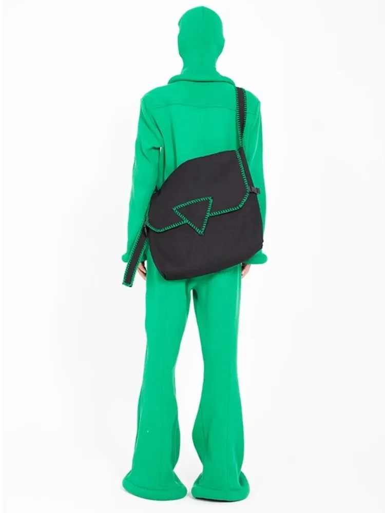 Faux suede nylon waterproof crossbody computer bag【s0000005210】