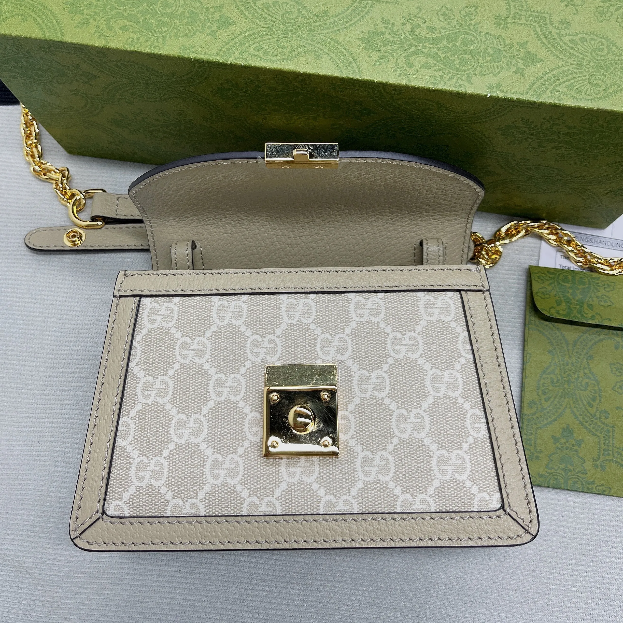 gg Ophidia gg Mini Shoulder Bag Beige For Women, Women&#8217;s Bags 6.9in/18cm gg 696180 UULAG 9682