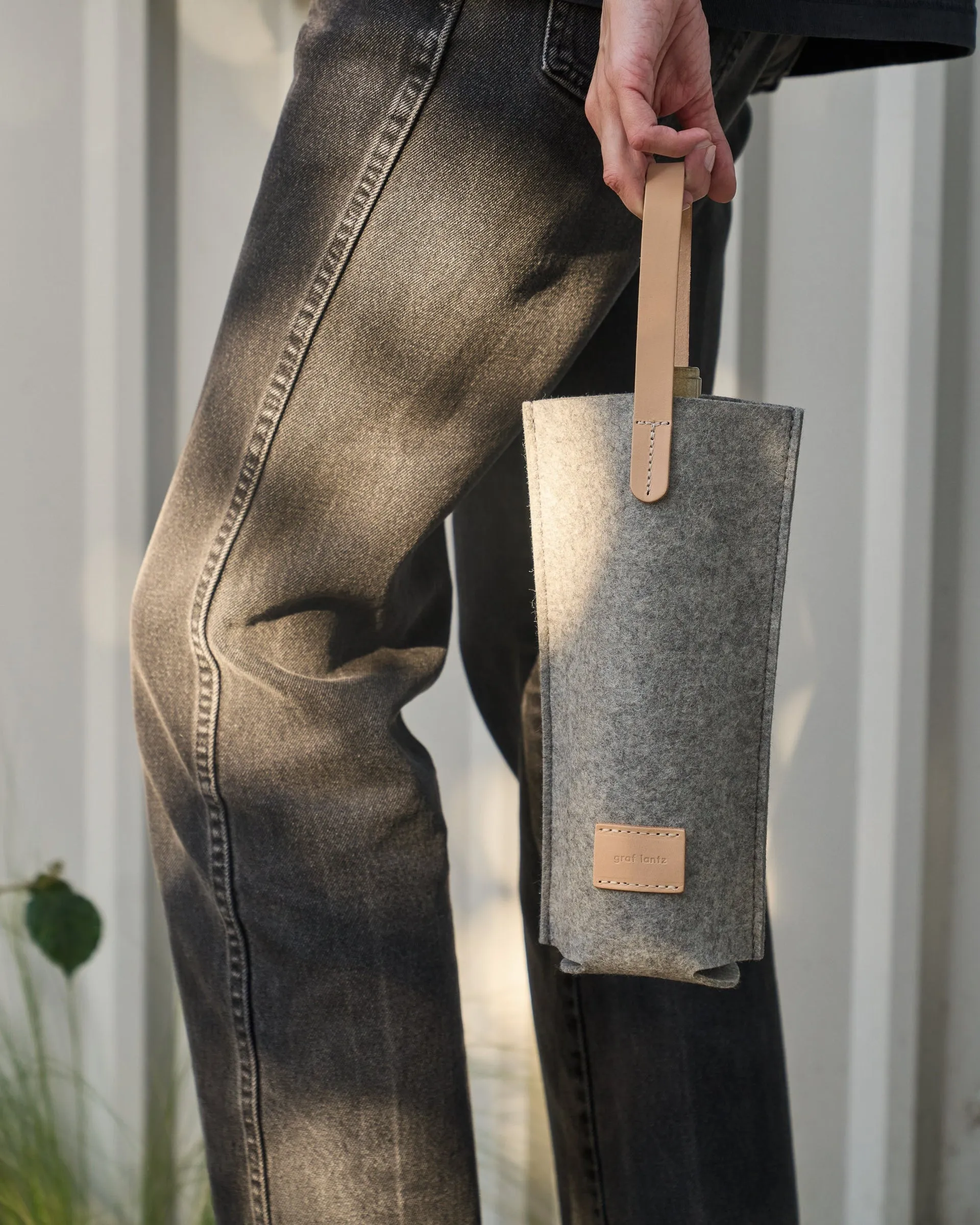 GRAF LANTZ Felted Merino Wool Wine Bag