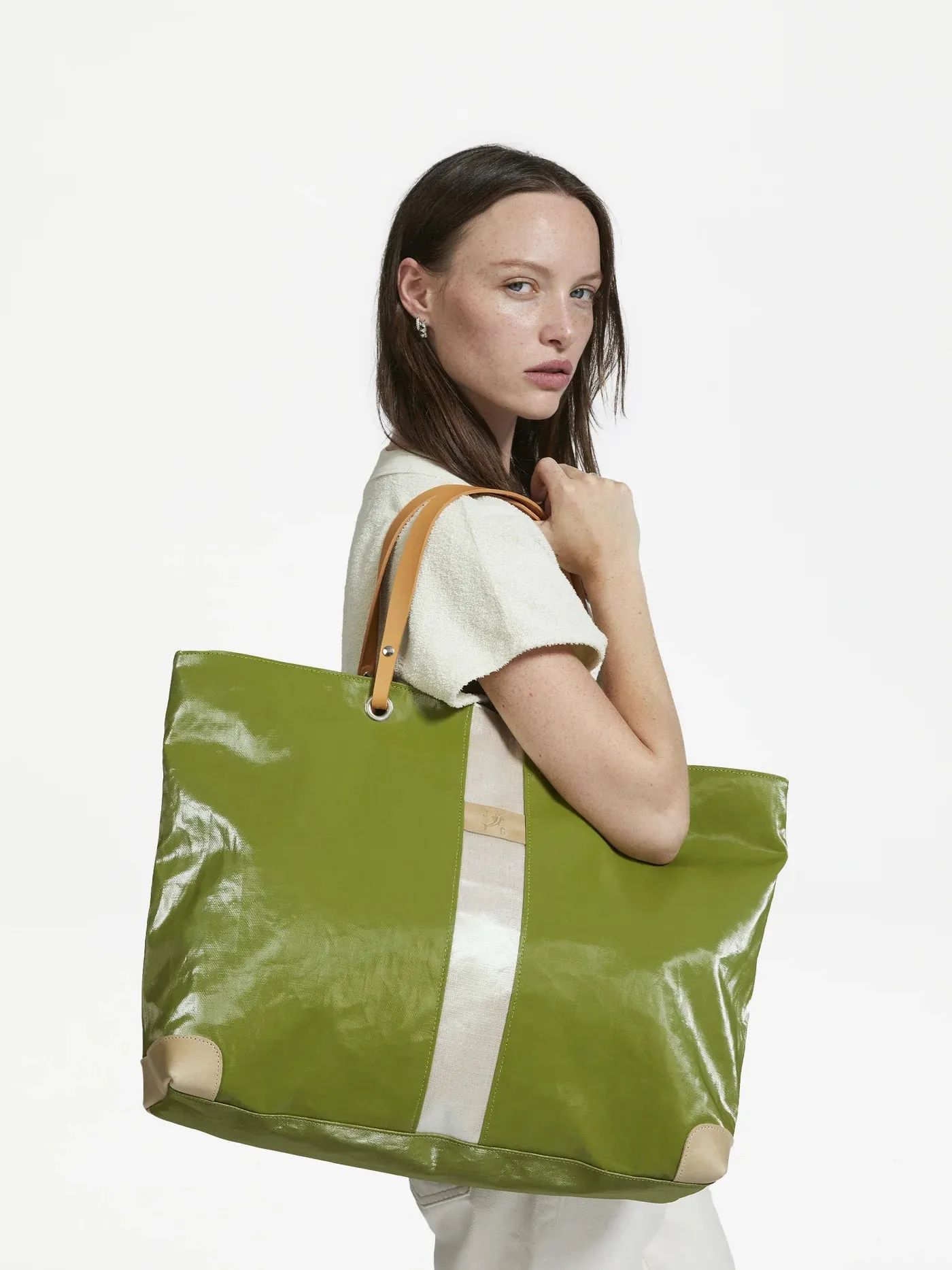 Jack Gomme Paris Pico Shopper Bag Summer Atelier Green   Pearl
