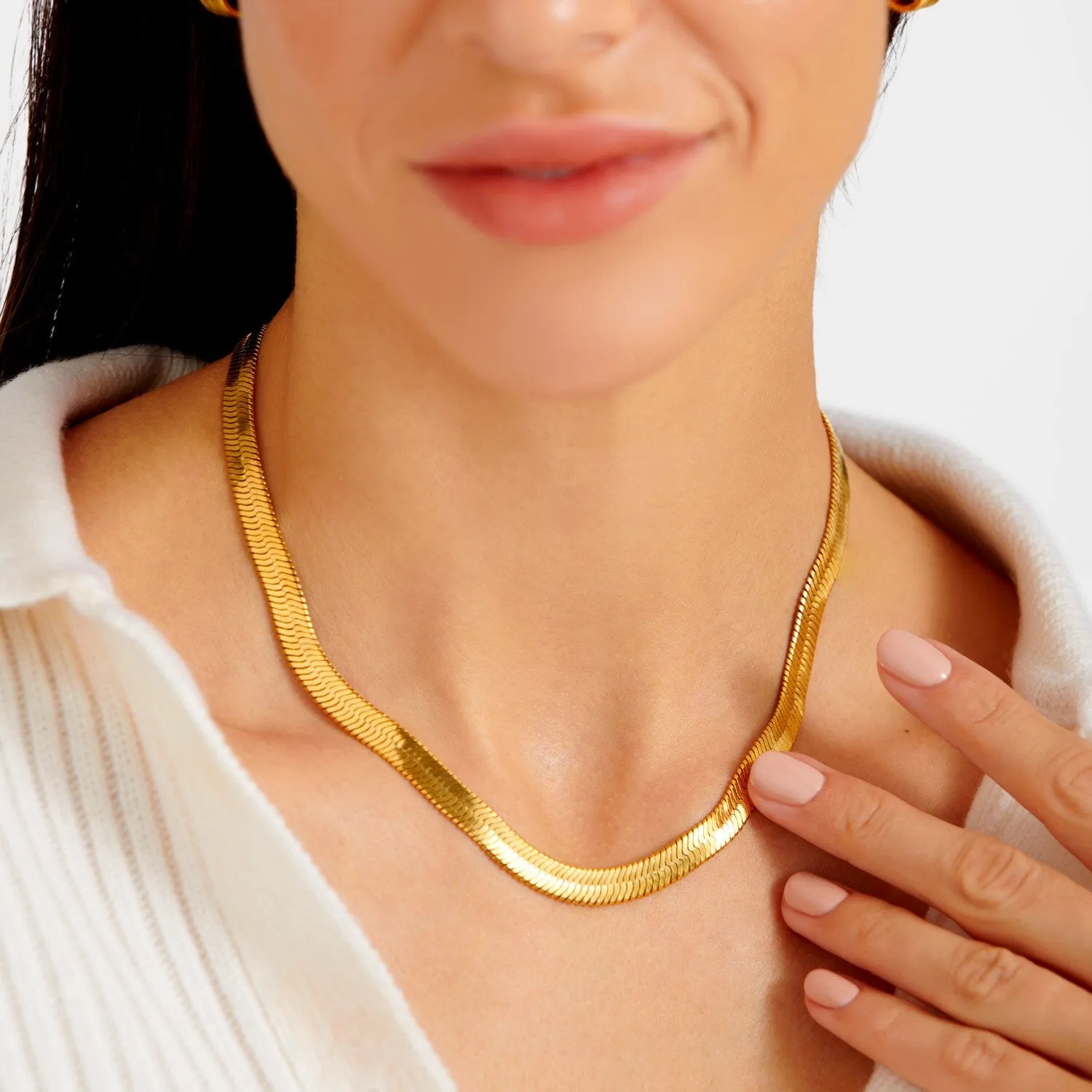 Katie Loxton Ciana Waterproof Gold Large Snake Chain Necklace