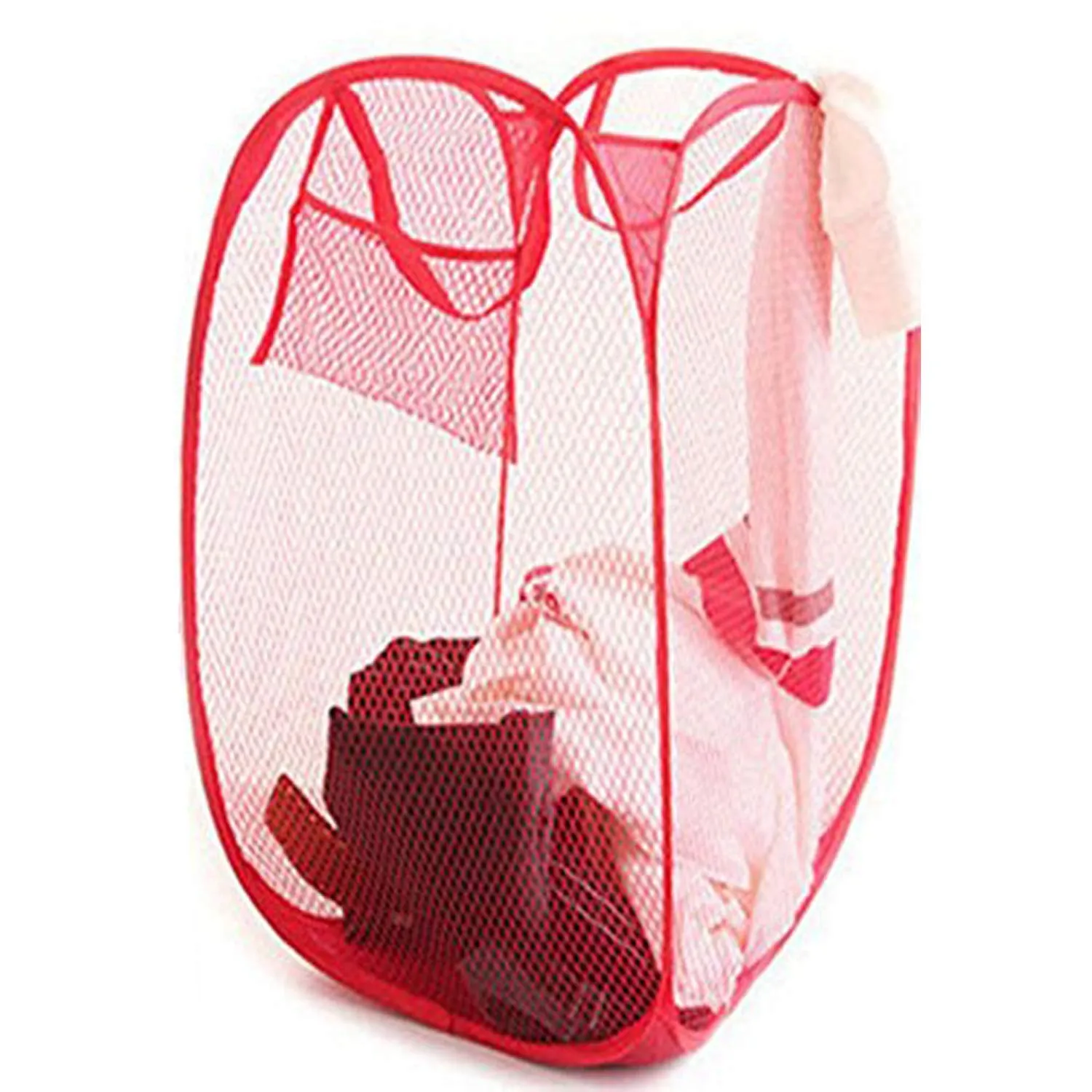 Kuber Industries Nylon 2 Piece Mesh Laundry Basket,30Ltr (Multi)-CTKTC021488