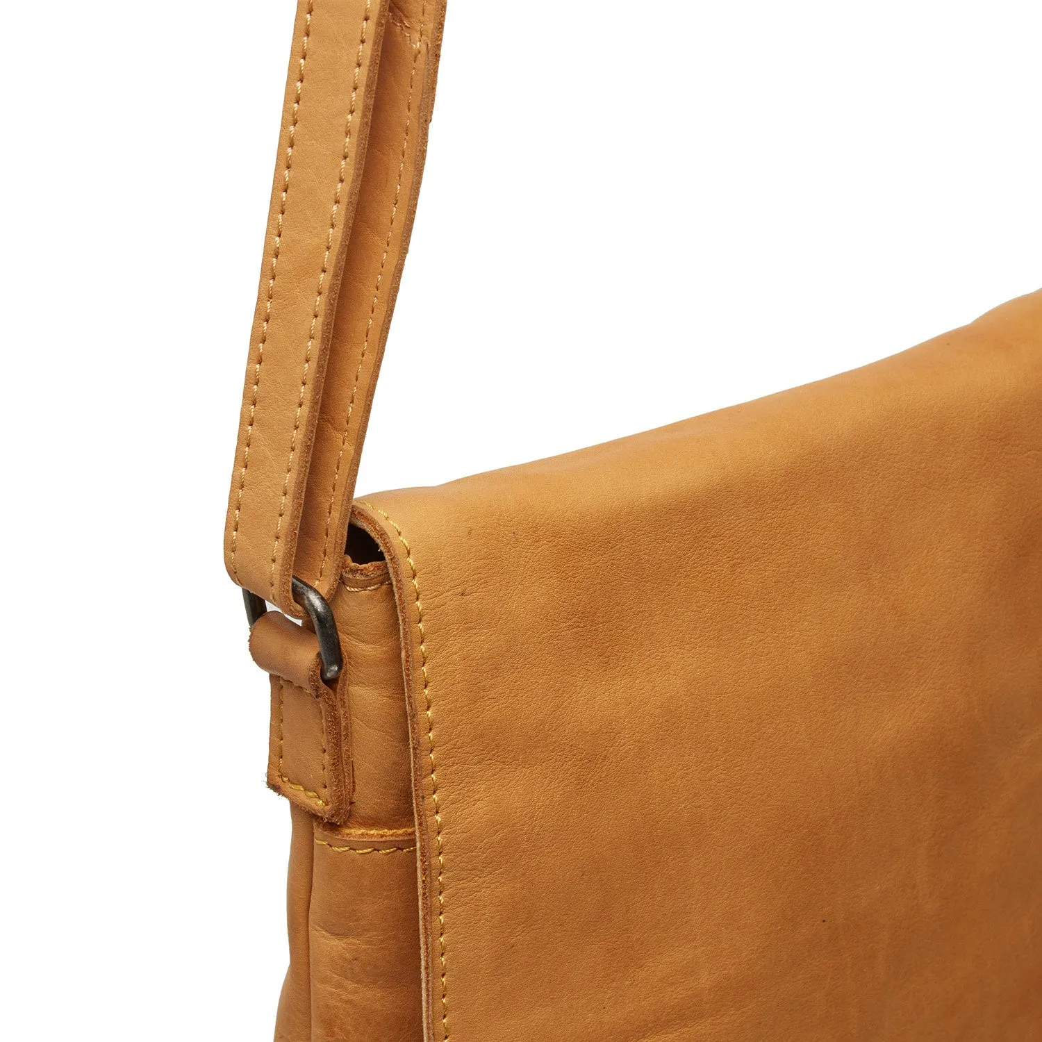 Leather Shoulder Bag Ocher Yellow Duncan