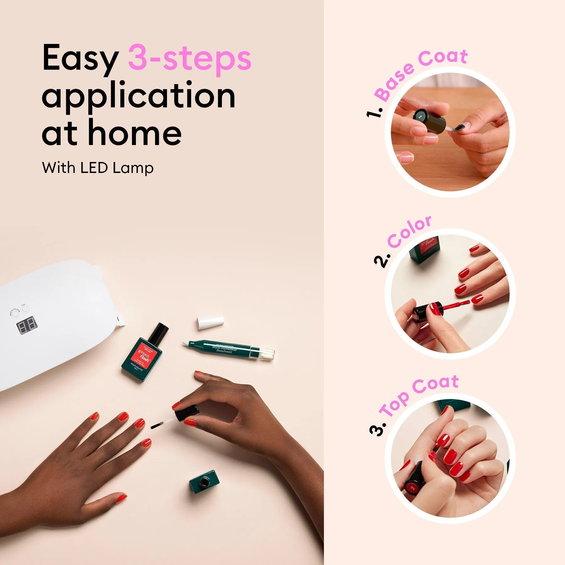 LED nail polish  Starter Kit - Earth Tone Trio