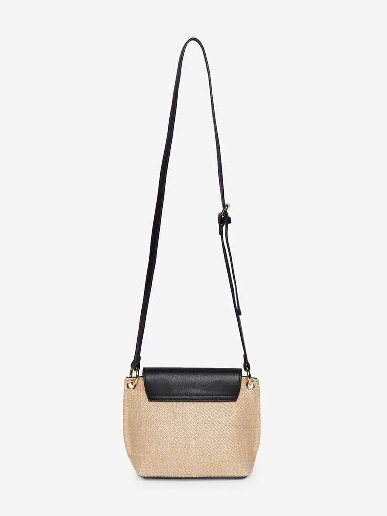 LOV Light Brown Jute Sophie Sling Bag