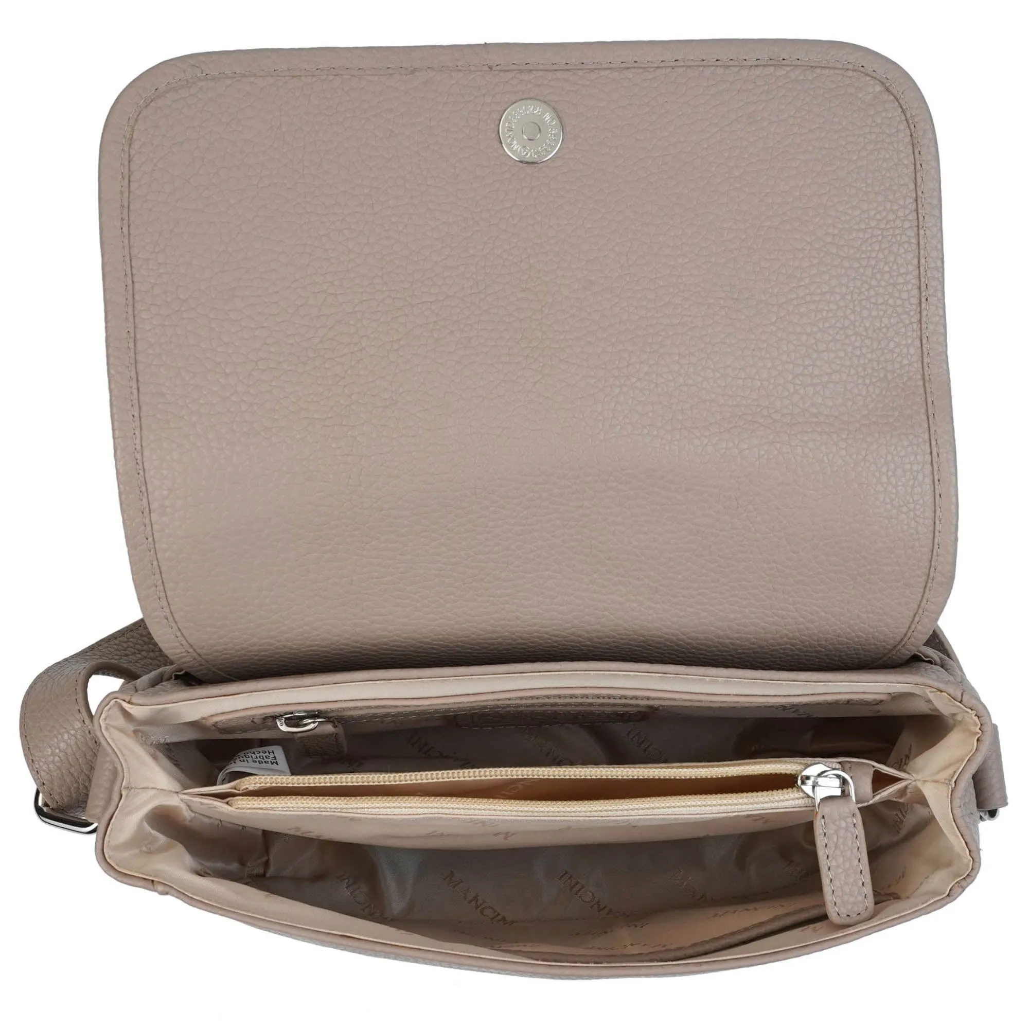 Mancini Pebbled Kimberly Flap Closure Handbag