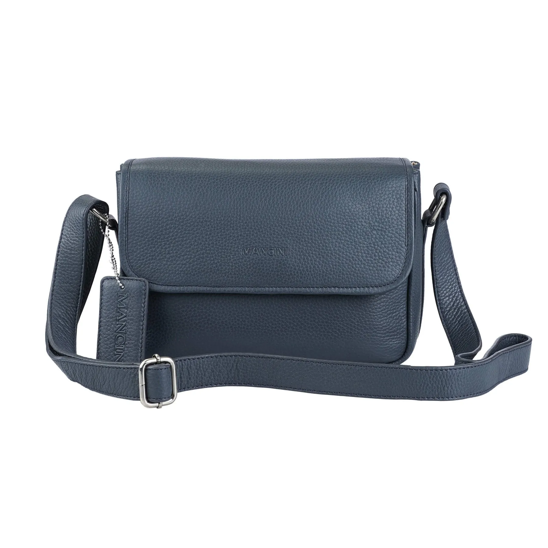 Mancini Pebbled Kimberly Flap Closure Handbag