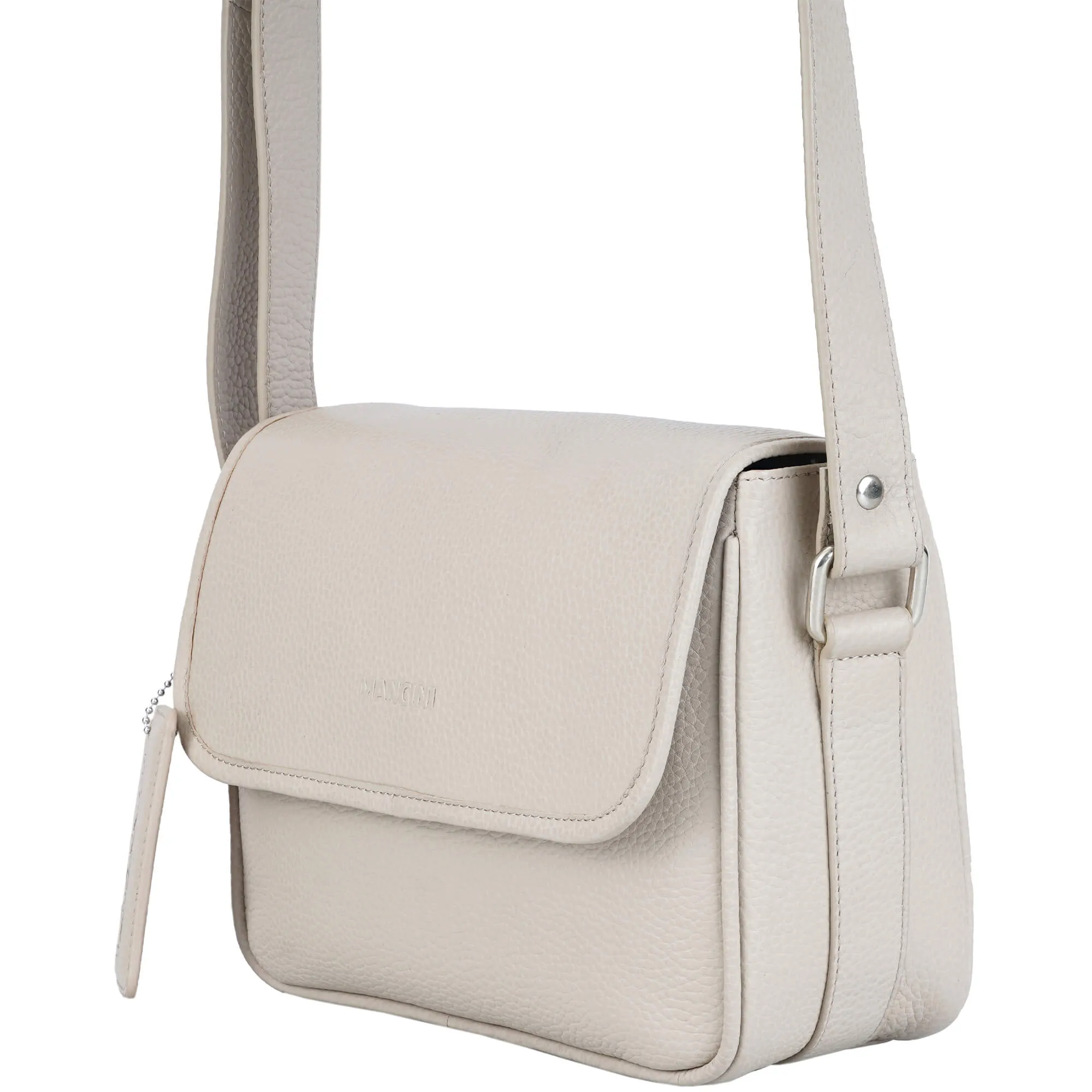 Mancini Pebbled Kimberly Flap Closure Handbag