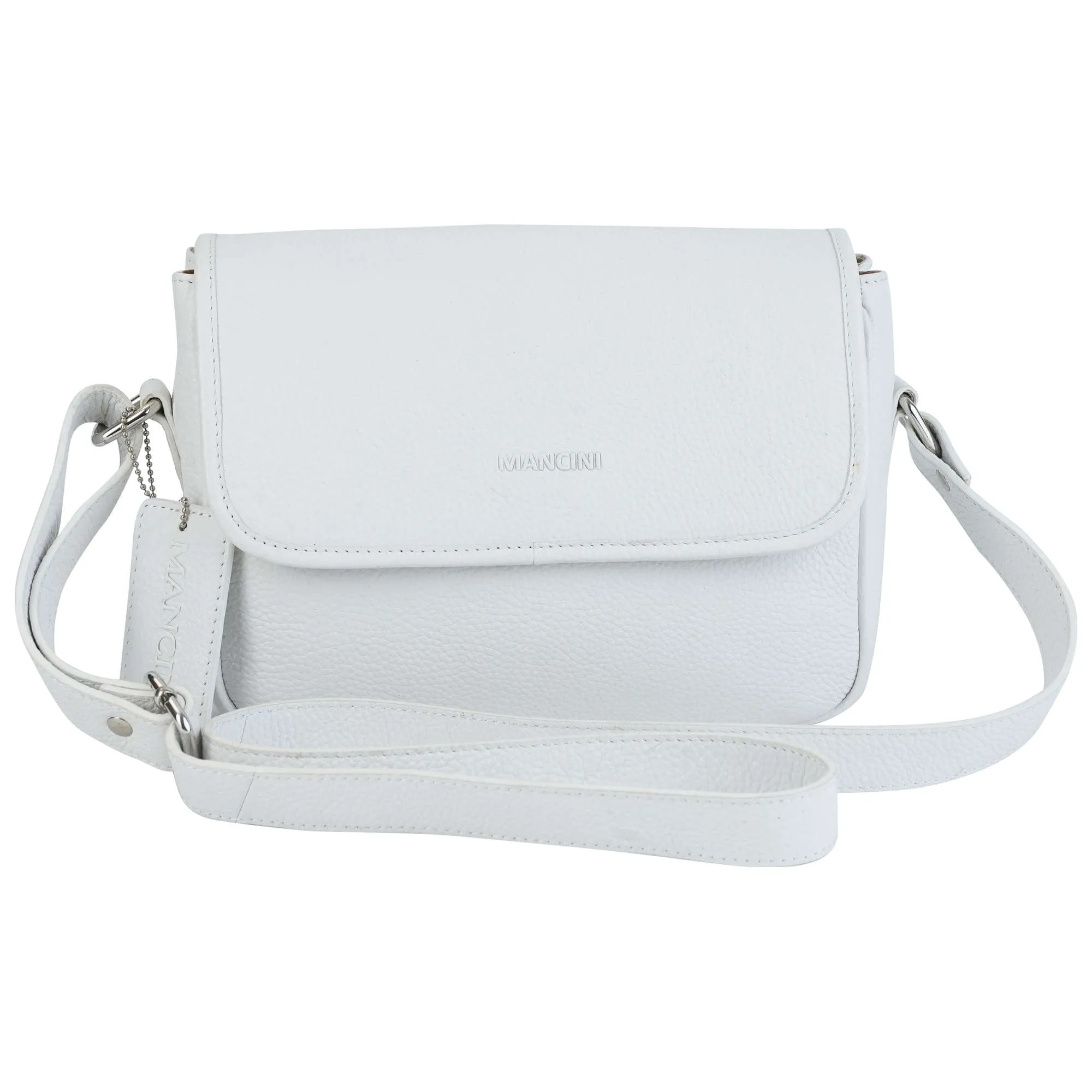 Mancini Pebbled Kimberly Flap Closure Handbag