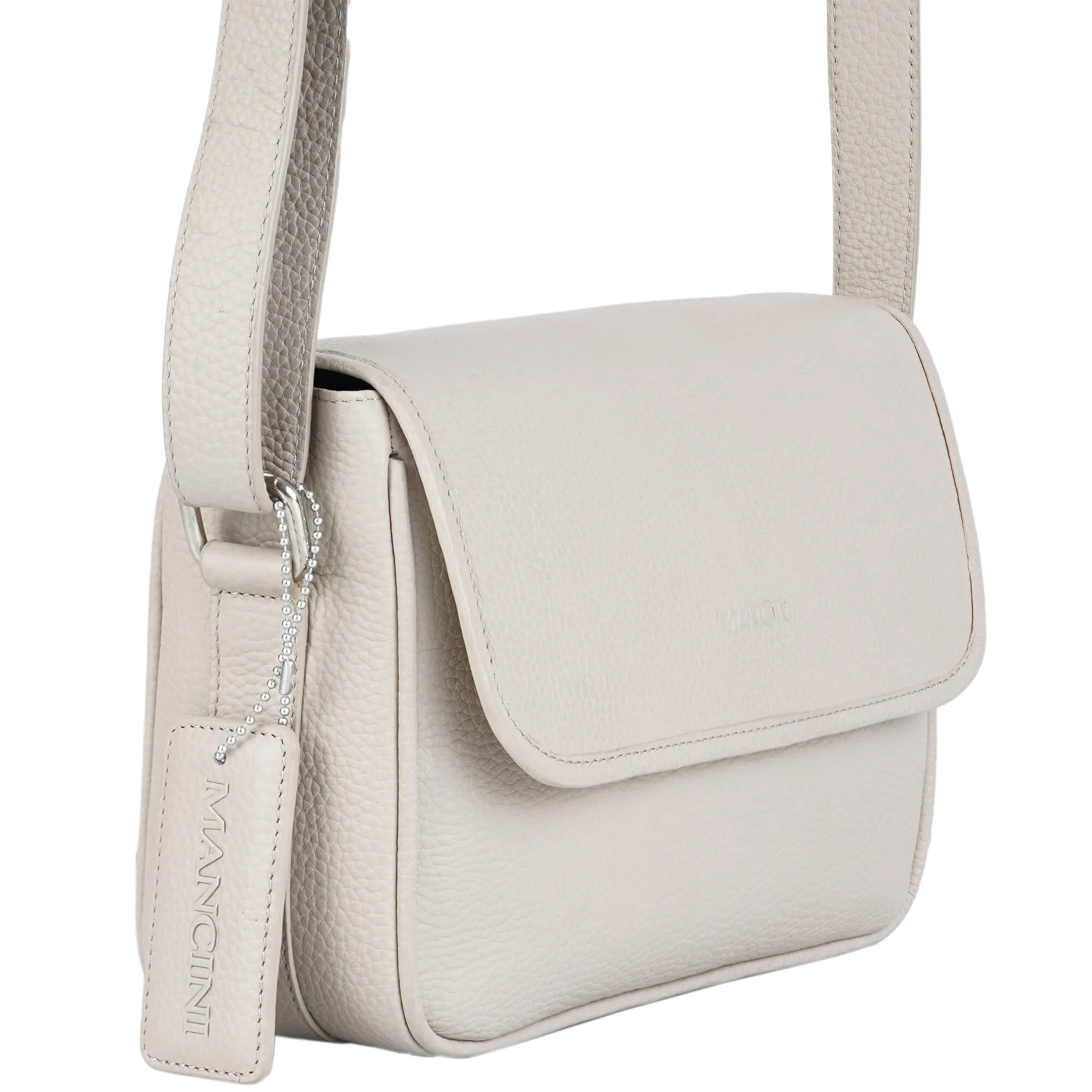 Mancini Pebbled Kimberly Flap Closure Handbag