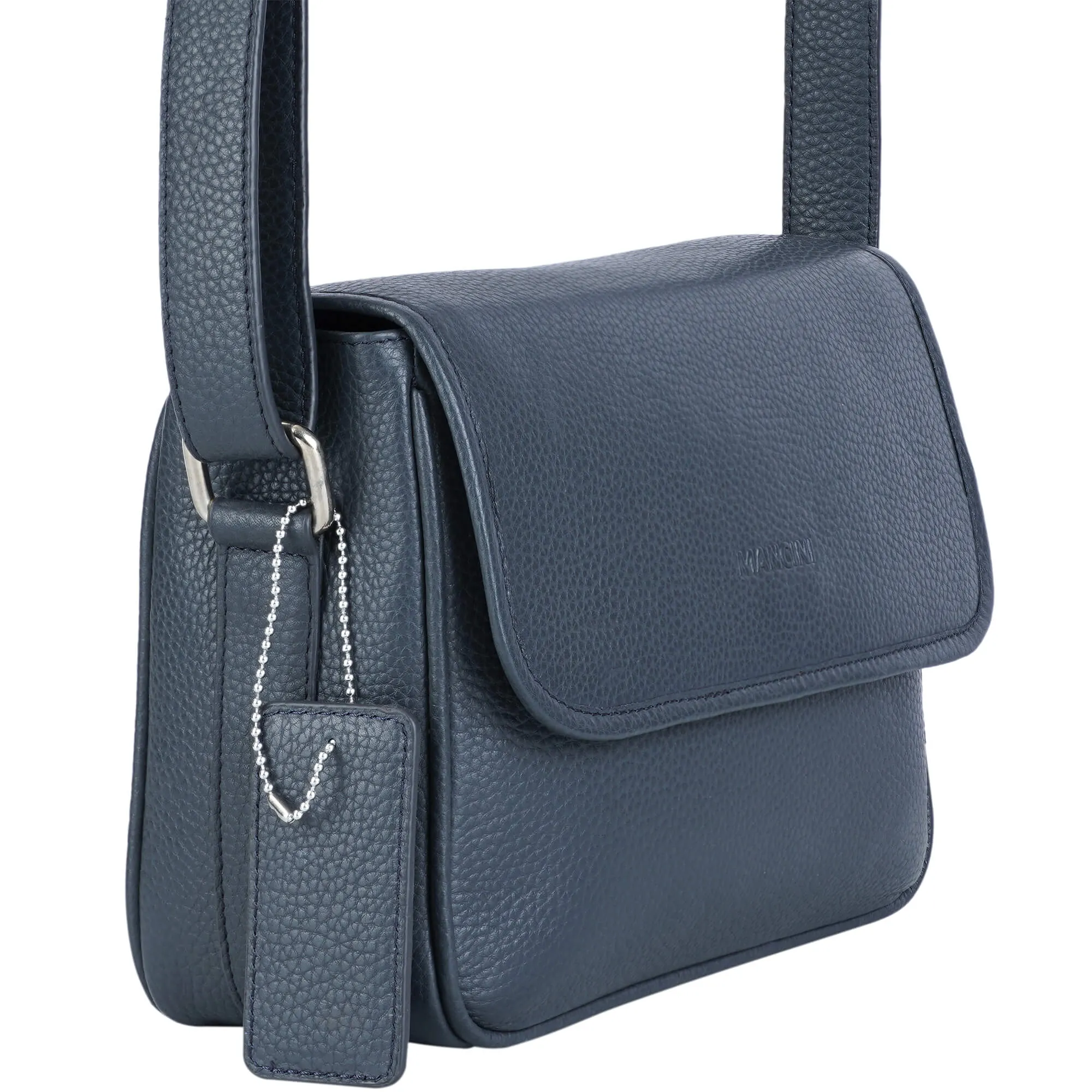 Mancini Pebbled Kimberly Flap Closure Handbag