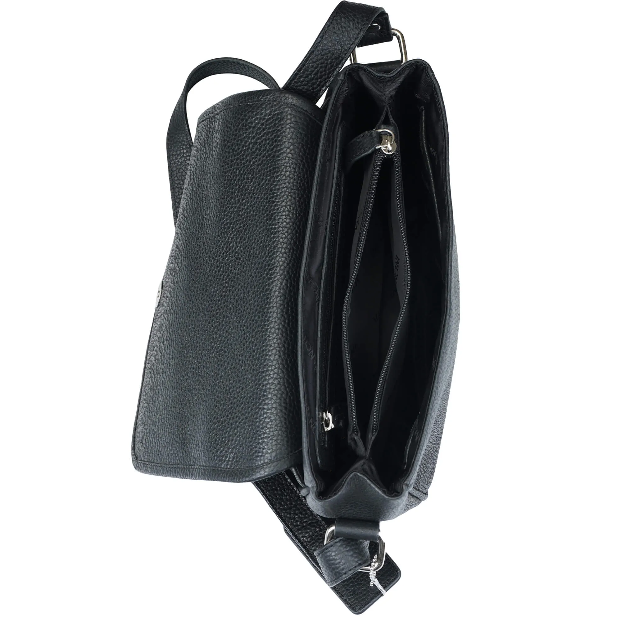 Mancini Pebbled Kimberly Flap Closure Handbag