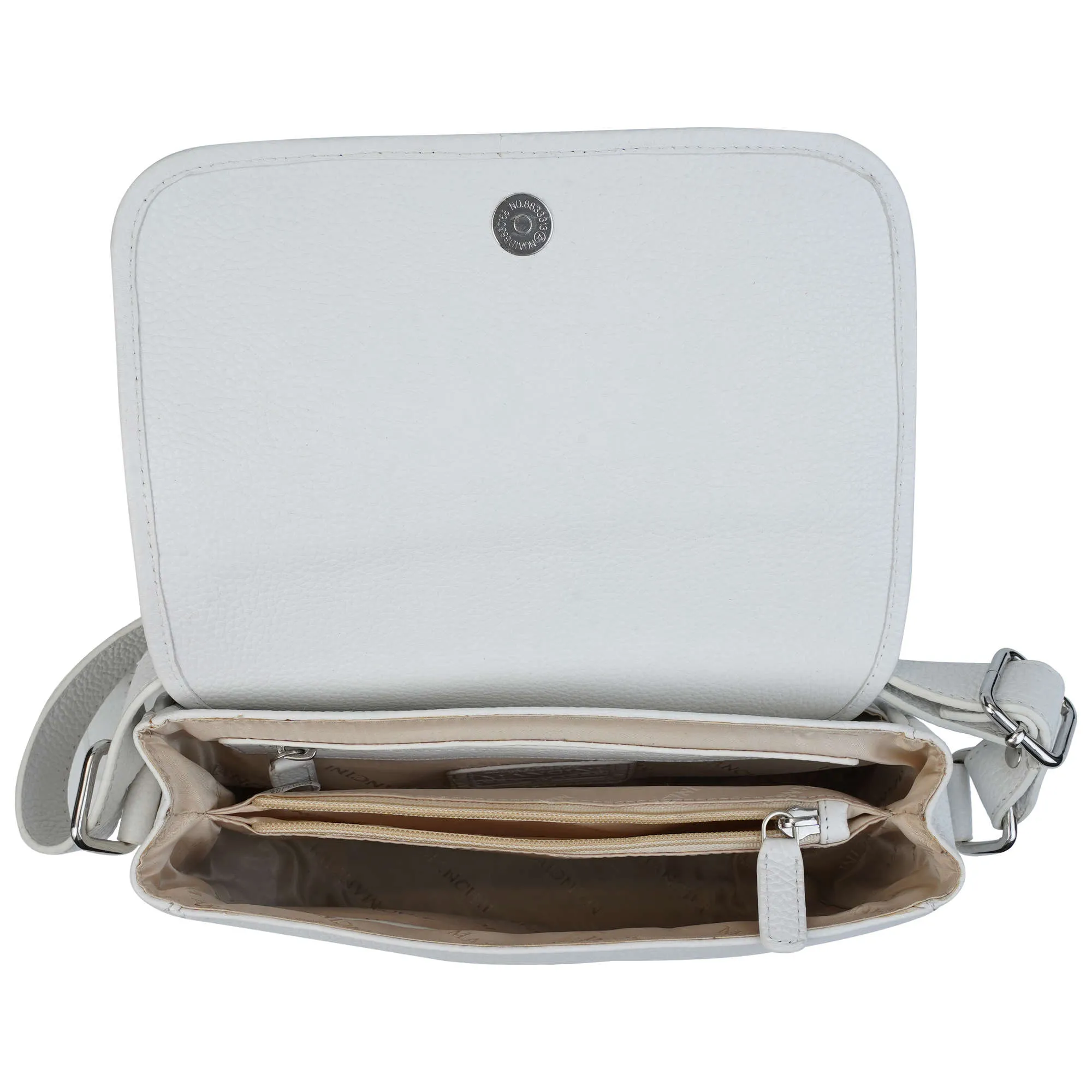 Mancini Pebbled Kimberly Flap Closure Handbag