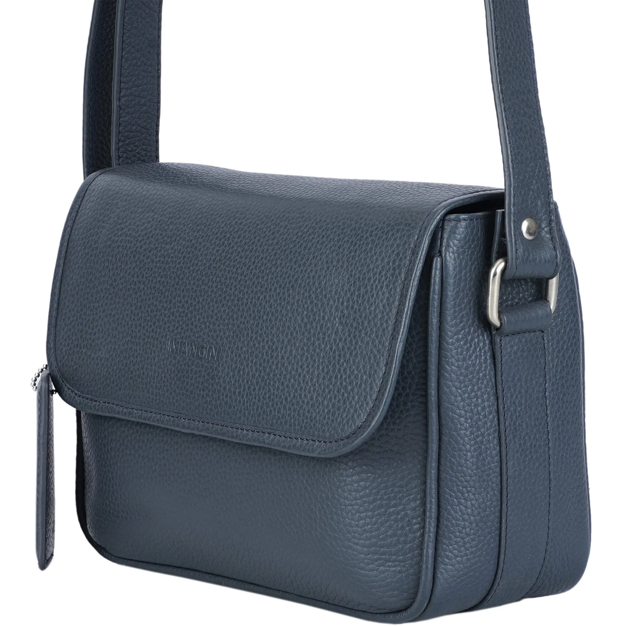 Mancini Pebbled Kimberly Flap Closure Handbag