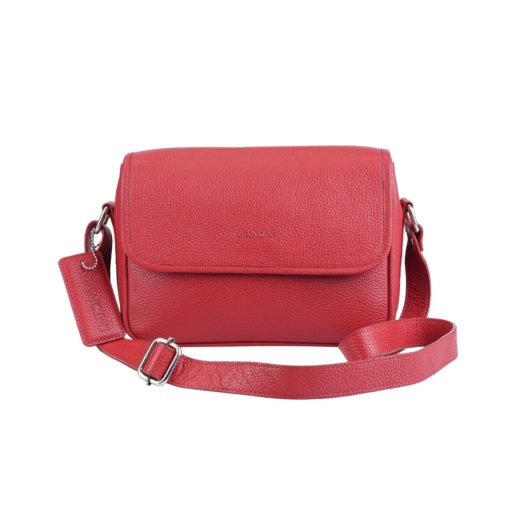 Mancini Pebbled Kimberly Flap Closure Handbag