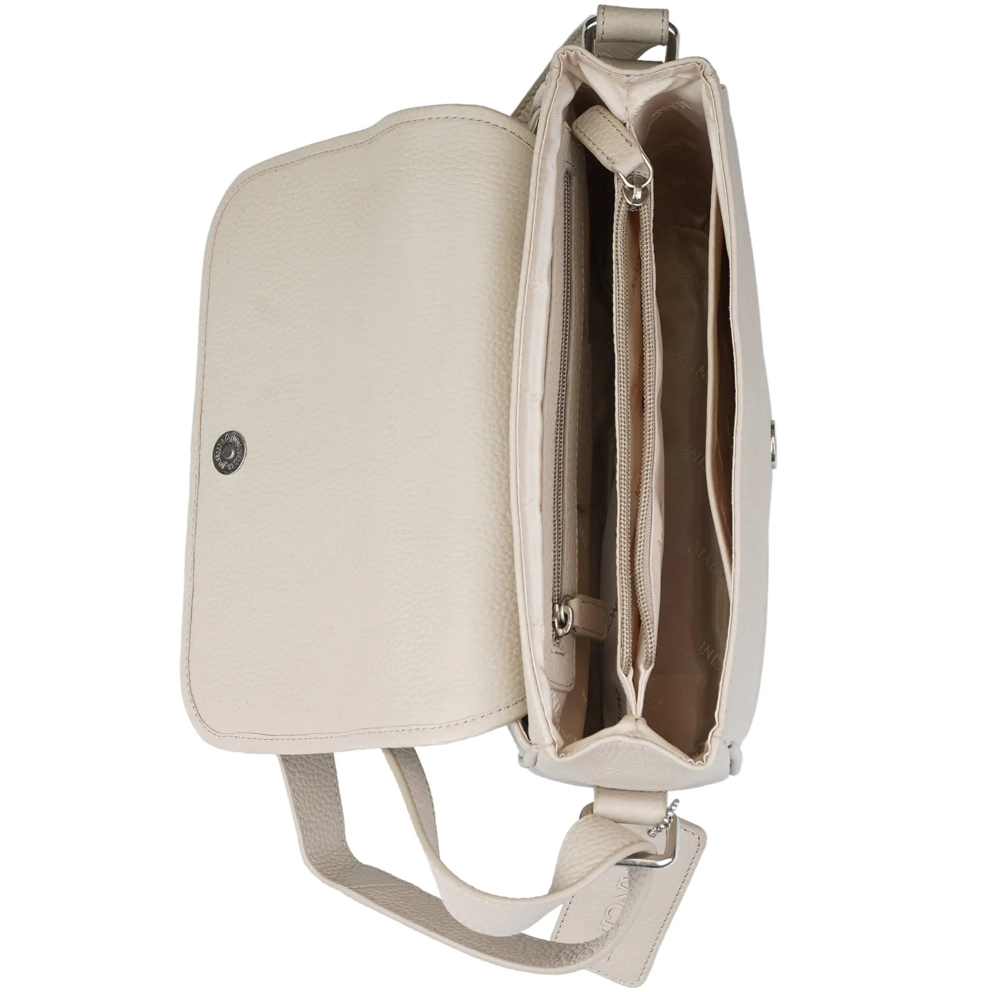 Mancini Pebbled Kimberly Flap Closure Handbag