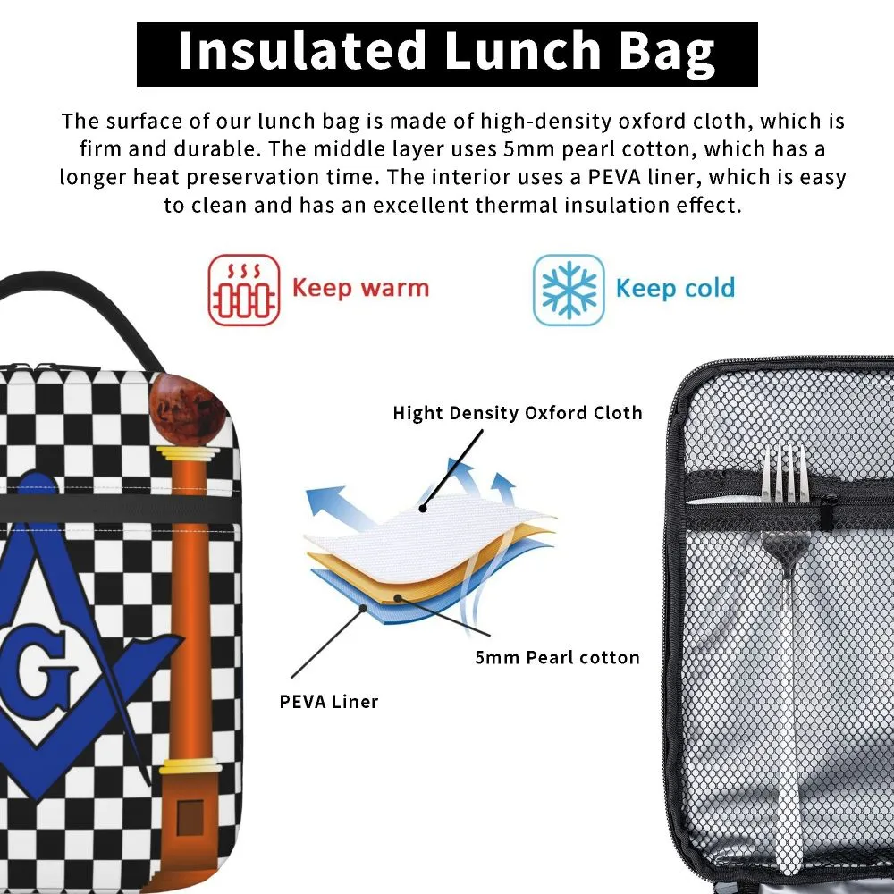 Master Mason Blue Lodge Lunch Bag - Thermal Insulated