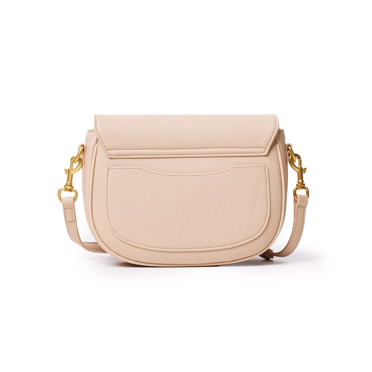 MEDIUM PEBBLE SHOULDER BAG - NUDE