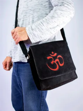 Om suede crossbody bag