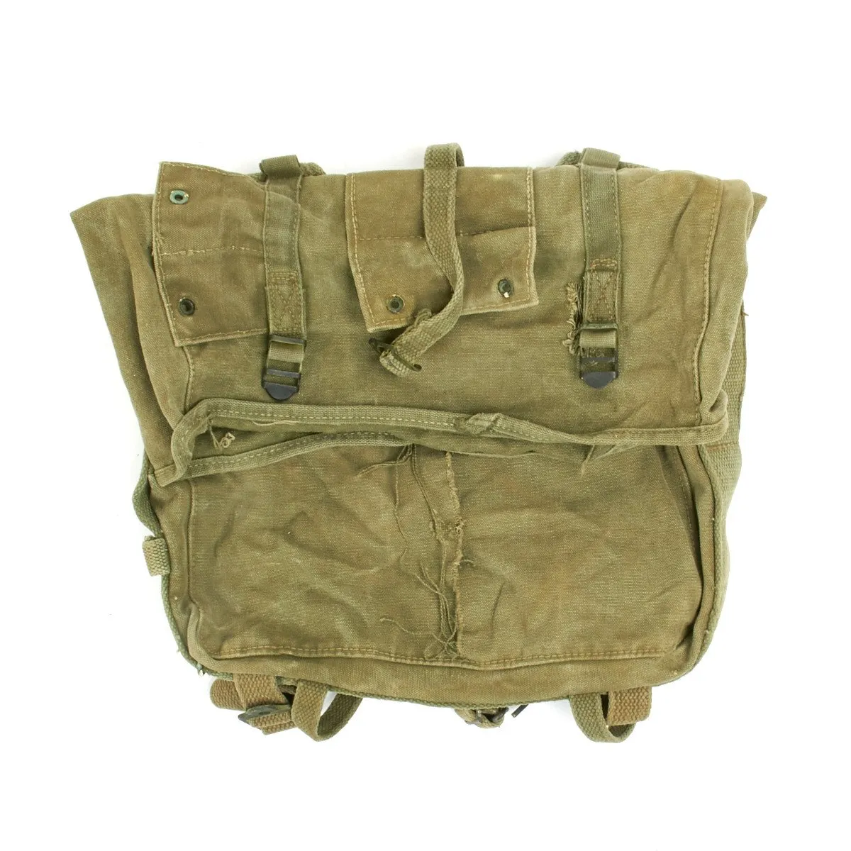 Original U.S. WWII M-1941 USMC 2nd Pattern Haversack Upper Bag - GRADE 2