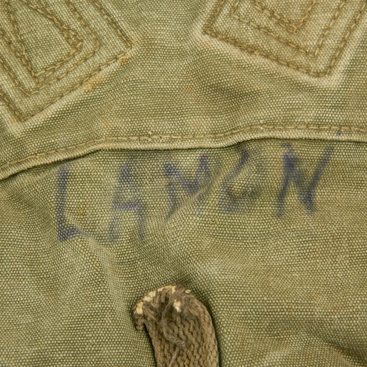 Original U.S. WWII M-1941 USMC 2nd Pattern Haversack Upper Bag - GRADE 2